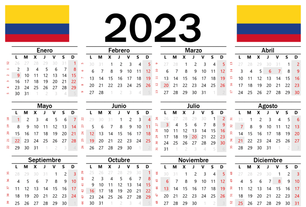 calendario 2023 colombia