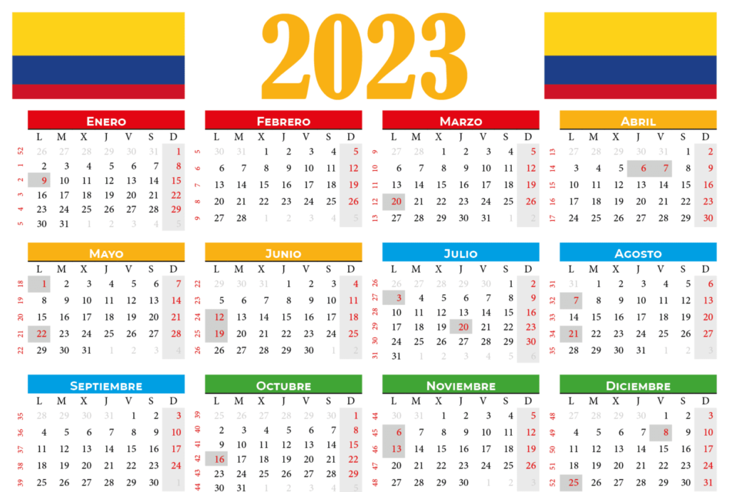 calendario 2023 colombia
